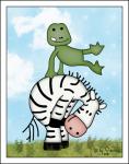 Liebe Sieben Frosch und Zebra
